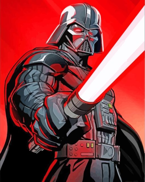 Darth Vader Star Wars paint by numbers