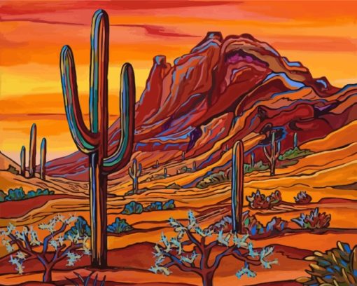 Desert Art paint by numbers