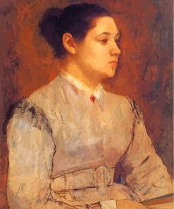 edgar degas Portrait of a young woman paint by numbers