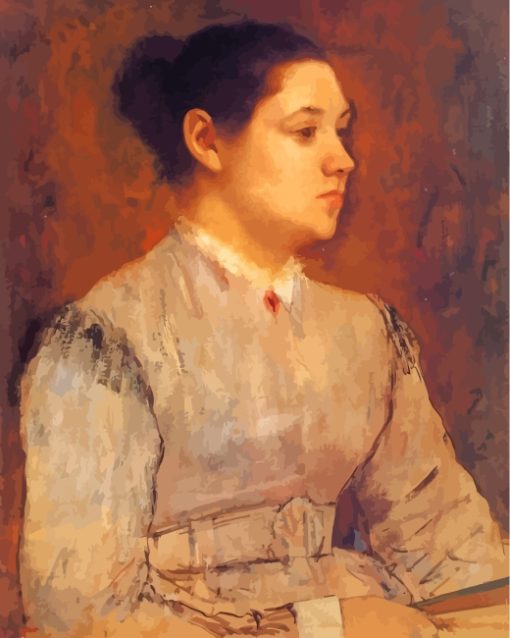 edgar degas Portrait of a young woman paint by numbers