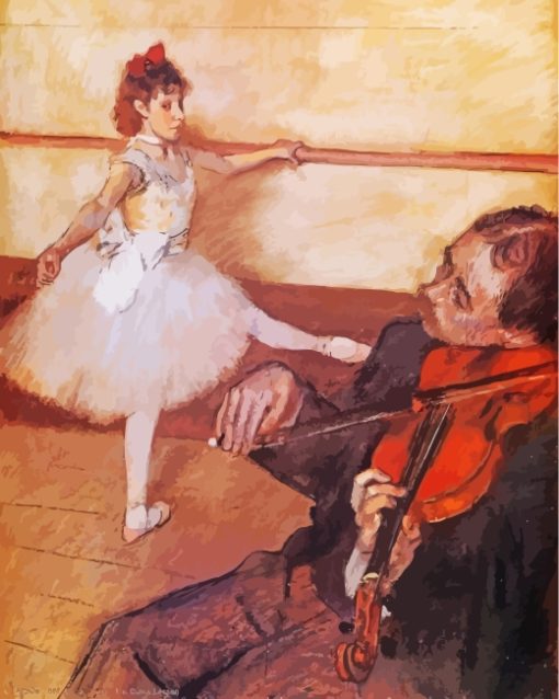 Edgar Degas The Dance Lesson paint by numbers