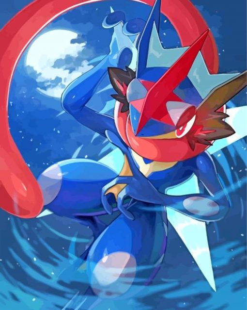 Greninja Pokemon paint by numbers