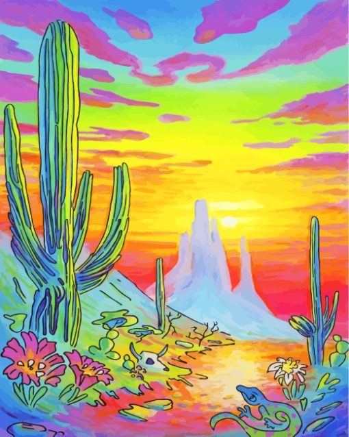 Hippie Desert Art Paint by numbers