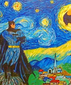 Impressionist Batman paint by numbers