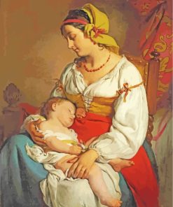 Italian Mother And Child Paint by numbers