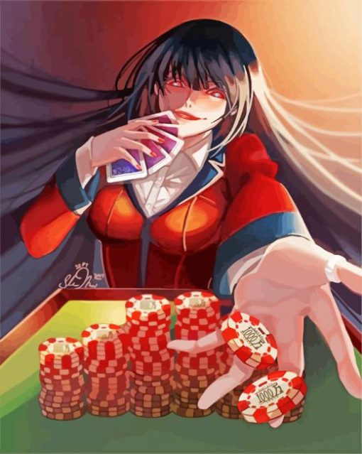 Kakegurui Yumeko Jabami Anime paint by numbers