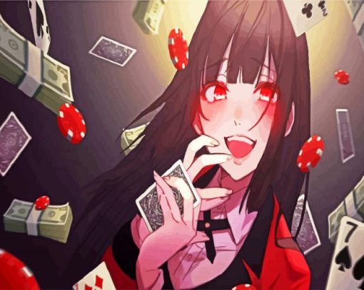 Kakegurui Yumeko Jabami paint by numbers