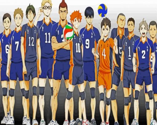 Karasuno High School paint by numbers