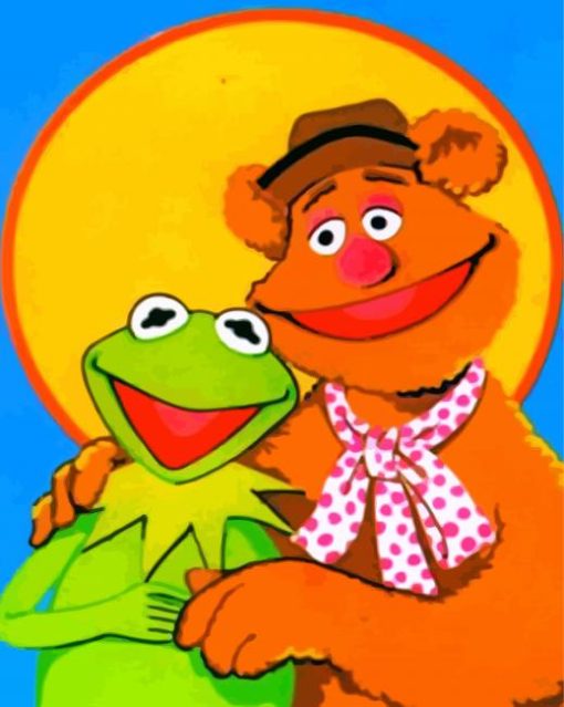 Kermit And Fozzie paint by numbers