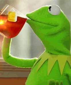 Kermit Drinking paint by numbers