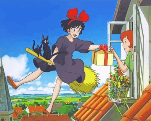 Kikis Delivery Service Anime paint by numbers