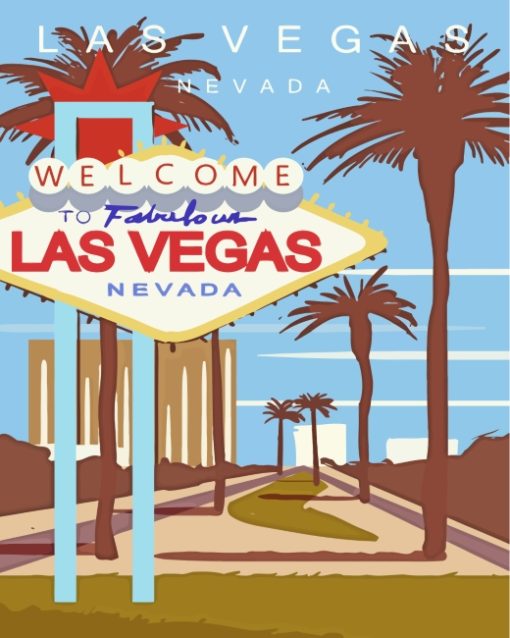 Las Vegas Nevada Poster paint by numbers