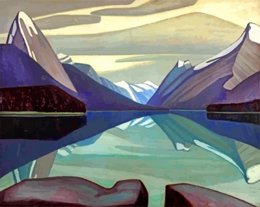 Maligne Lake Jasper Park By Lawren paint by numbers