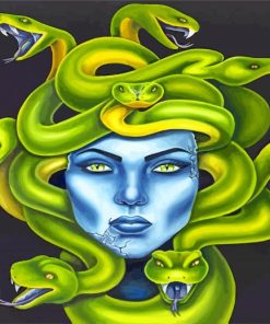 Aesthetic Scary Medusa paint by numbers