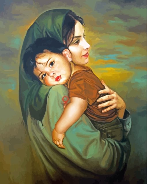 Mother And Child paint by numbers