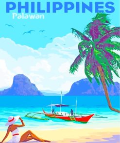 Palawan Philippines Poster paint by numbers