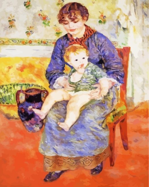 Pierre Auguste Renoir Mother And Child paint by numbers