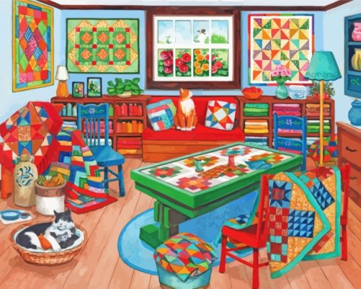 Quilting Room Paint by numbers