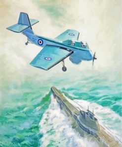 Royal Navy Plane Art paint by numbers