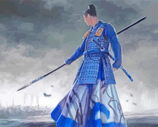 Samurai Man paint by numbers