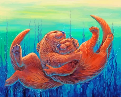 Sea Otters Paint by numbers