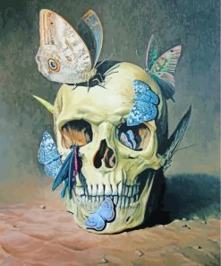 Skull And Butterflies Paint by numbers