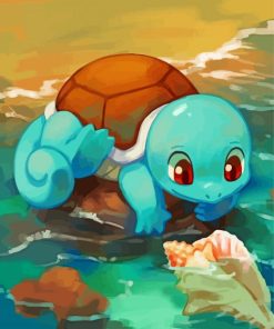 Squirtle Pokemon Anime Paint by numbers