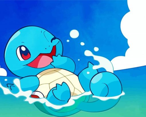 Squirtle Pokemon paint by numbers