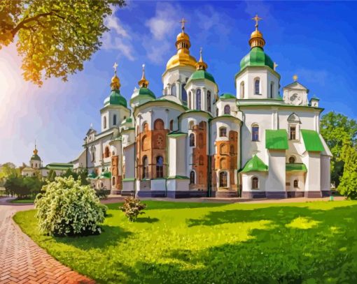 St Sophia Catherdal Kiev paint by numbers