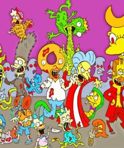 The Simpsons Zombies Paint by numbers