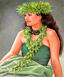 Aesthetic Hawaiian Woman paint by numbers