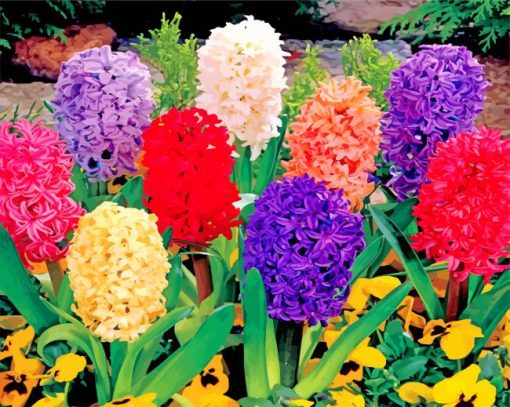 Aesthetic Hyacinth Flowers paint by numbers