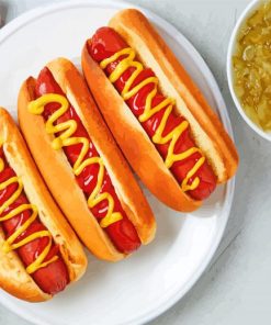 Aesthetic Hotdogs paint by numbers