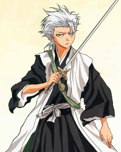 Aesthetic Toshiro Hitsugaya Bleach paint by numbers