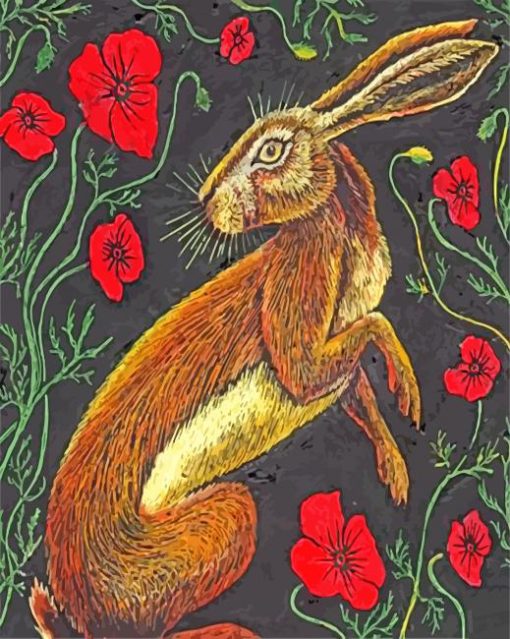 Brown Hare paint by numbers