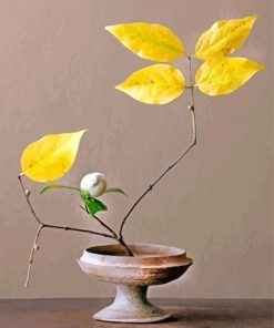 Yellow Ikebana paint by numbers