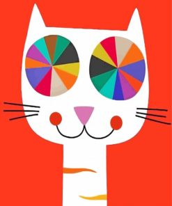 Colorful Cat paint by numbers