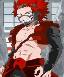 Cool Kirichima Red Riot paint by numbers