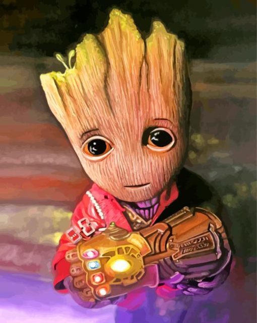 Cute Baby Groot paint by numbers