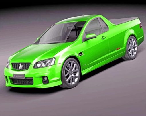 Green Holden Car paint by numbers