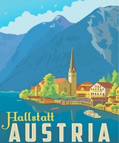 Hallstatt Austria Poster paint by numbers