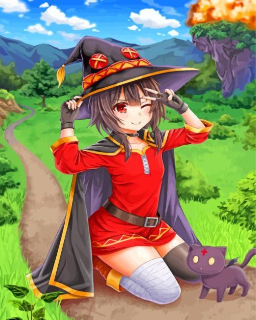 Megumin Manga Anime paint by numbers