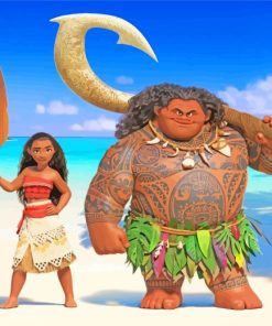 Moana And Maui Paint by numbers