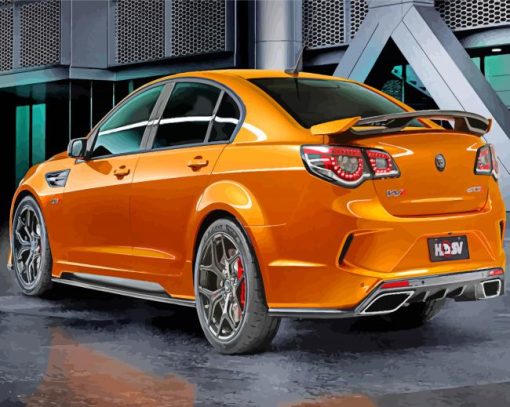 Orange Holden paint by numbers