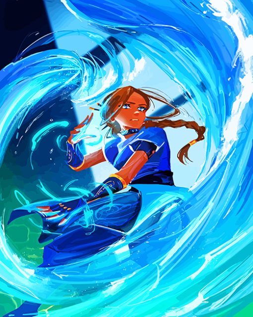 Powerful Katara paint by numbers