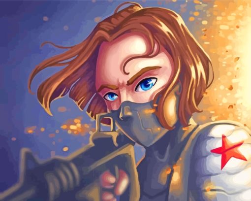 Anime Bucky Barnes Paint by numbers