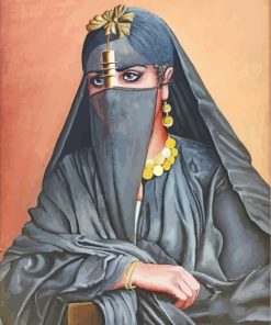 Arabian Muslim Lady paint by numbers