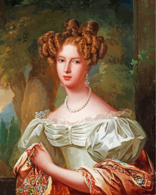 Classic Woman With Pearl Necklace paint by numbers