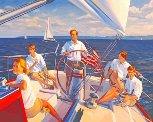 Family Sailing paint by numbers