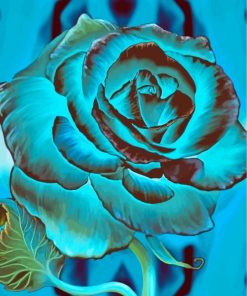 Fantasy Blue Rose paint by numbers